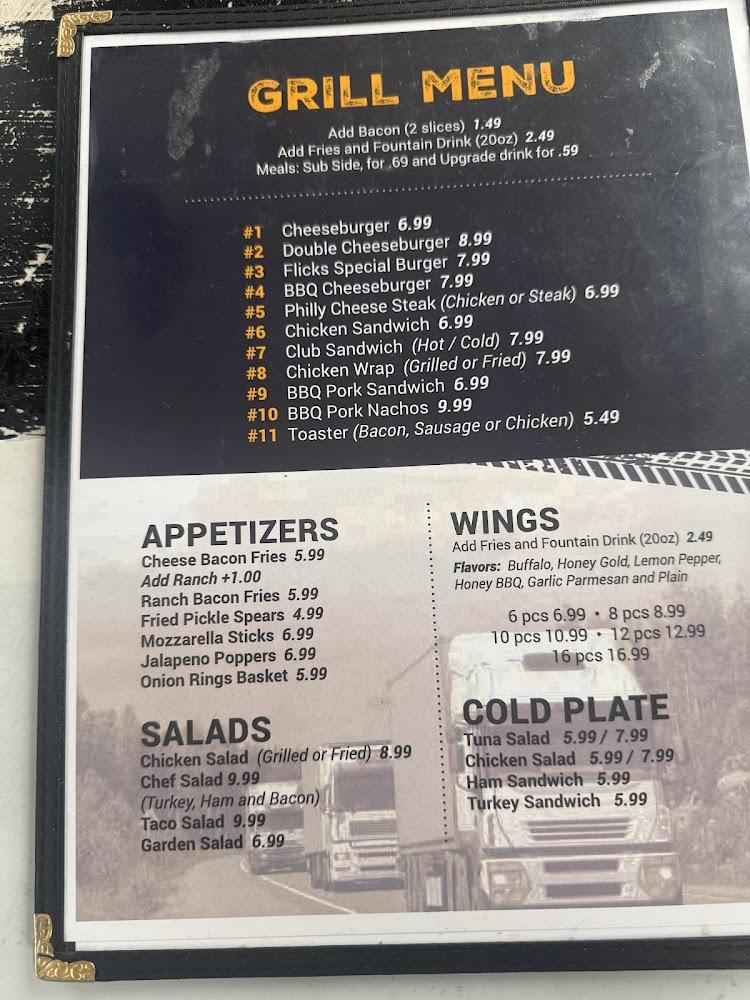 Flick's Restaurant Menu image 2