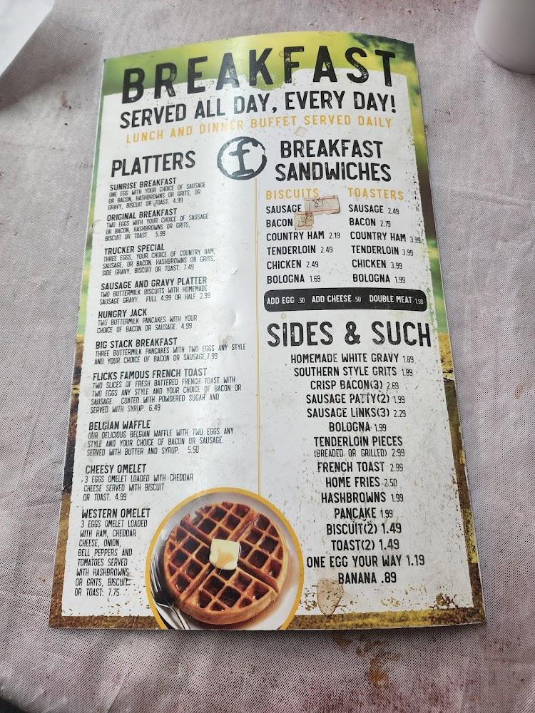 Flick's Restaurant Menu image 3